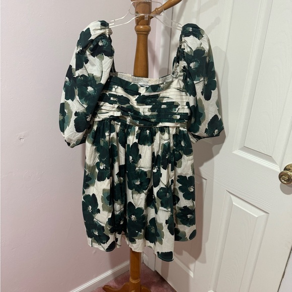 NWT Emerson Poplin Puff Sleeve Mini Dress - Picture 2 of 7